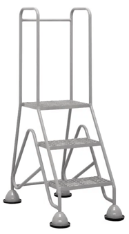 picture of Slingsby Multi Glide Premium Platform Steps - 3 Treads - Light Grey - [SLB-434887] - (LP)