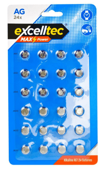 picture of Excelltec Alkaline AG Batteries 24 Pack - [OTL-321807]