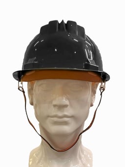 picture of Climax 5-RS Unvented Black Safety Helmet with Chinstrap - [IH-MOD5-RS-BLACK-SN]