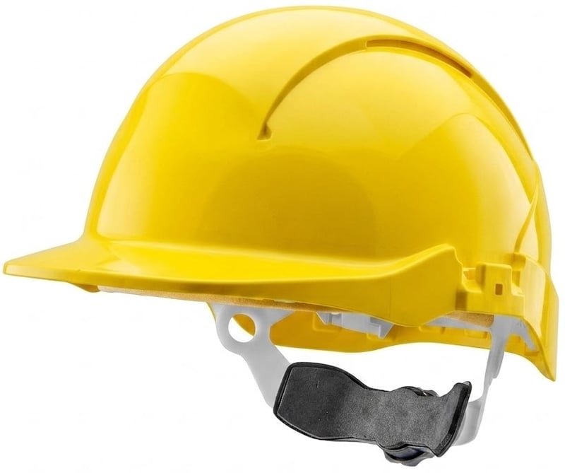 Centurion Concept Vulcan Yellow Safety Helmet - Wheel Ratchet - Unvented - [CE-S09PLUSYR]