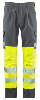 Picture of Leo Winsford EcoViz Lightweight Cargo Trousers - HV Yellow/Grey - Short Leg - LE-CT05-Y/GY-S