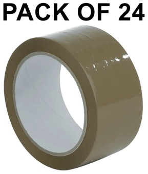 picture of Slingsby Polypropylene Brown Packaging Tape - 75mm Width - Pack of 24 - [SLB-415322] - (LP)