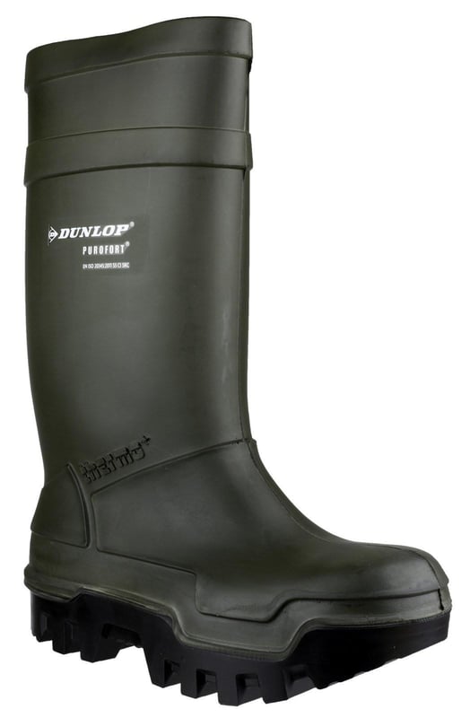 Dunlop Purofort Thermo+ Full Green Safety Wellington S5 CI CR SRC - BE-C662933 - (LP) - (DISC-R)
