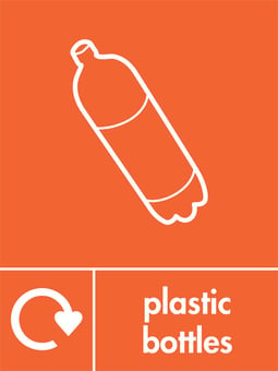 Picture of Recycling Signs - Plastic Bottles - 300 X 400Hmm - Rigid Plastic - [AS-WR14-RP]