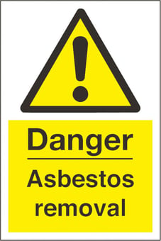 picture of Danger Asbestos Removal Sign - 200 x 300Hmm - Rigid Plastic - [AS-WA235-RP]