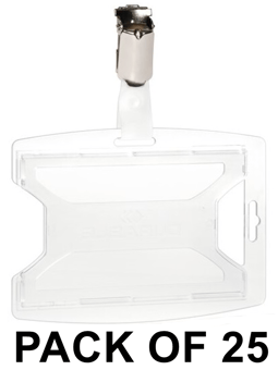 picture of Durable ID Card Holder ReXycle With Clip For 1 Card - Pack of 25 - [DL-896119]