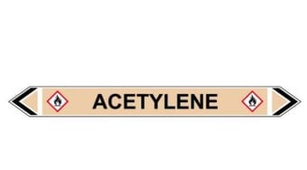 Picture of Flow Marker - Acetylene - Yellow Ochre - Pack of 5 - [CI-13446]