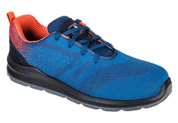 picture of S1P - SRC - Portwest - FT25 - Steelite Aire Trainer S1P - Blue/Orange - Conforms to EN20345 - [PW-FT25BLO]