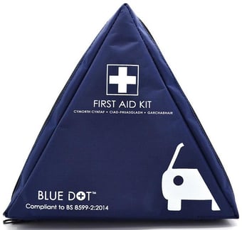 Picture of Blue Dot Small Vehicle First Aid Kit In Soft Triangular Shaped Pouch - [CM-300004M]