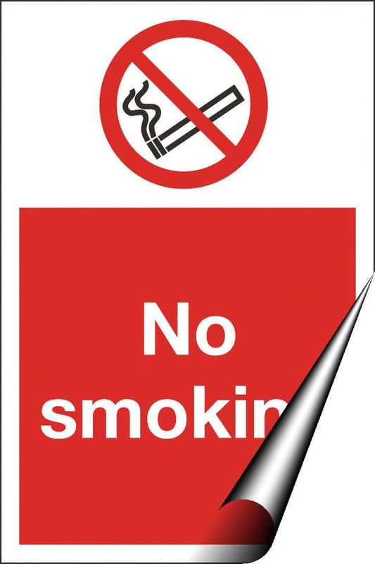 picture of No Smoking Sign MEDIUM - 200 x 300Hmm - Self Adhesive Vinyl - [AS-PR10-SAV]