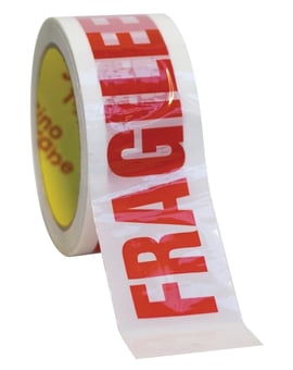 picture of Self Adhesive 48mm x 66m Fragile Printed Packing/Warning Tape - Sold Per Roll - [EM-1231FRAGILE48X66P] - (HP)