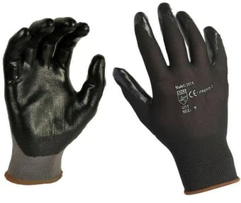 Picture of Supreme TTF Black Nitrile Palm Safety Gloves - Box Deal 120 pairs - [IH-HT103B]