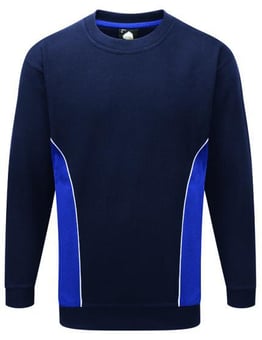 Picture of Silverstone Polycotton Sweatshirt - 320gm - Navy Blue/Royal - ON-1290-15-NRB