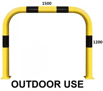 picture of BLACK BULL Protection Guard XL - Outdoor Use - (H)1200 x (W)1500mm - Yellow/Black - [MV-195.26.278] - (LP)