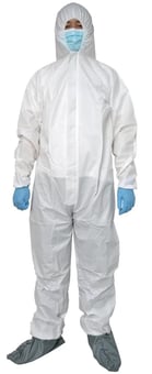picture of Microporous Disposable White Coverall Type 5/6 - HXP-HX-M55050