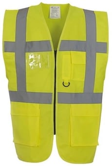 picture of Yoko Yellow Hi Vis Executive Vest - YO-HVW801-Y