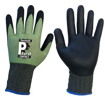 picture of Pred Contact Green Safety Nylon Gloves - Pair - JE-TS2 - (DISC-R)