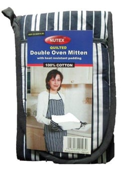 picture of Nutex - Quilted Double Oven Mitten - Heat Resistant Padding - Colours May Vary - [AF-5028953001030] - (DISC-W)