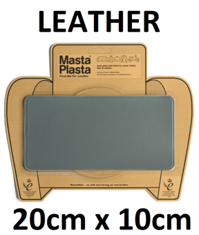 picture of MastaPlasta Leather Repair Patch Large Plain Grey 20cm x 10cm - [MPL-GREYPLAIN200X100]
