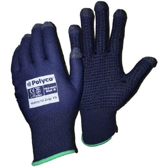picture of Polyco Matrix D Grip TS Blue Gloves - BM-75-MAT
