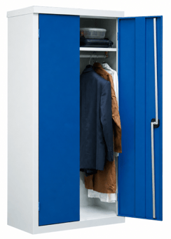 Picture of QMP Clothing Cupboard - 1 Shelf - Dark Blue Doors - 1800H x 1200W x 460D mm - [QM-CC181246ZBXX]