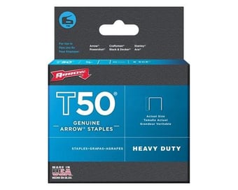 Picture of Arrow 506IP - T50 Staples - 3/8 Inch - 10mm - For Use With Arrow Staple Gun - Pack of 5000 - [SH-L50031B]