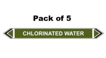 picture of Flow Marker - Chlorinated Water - Green - Pack of 5 - [CI-13422]