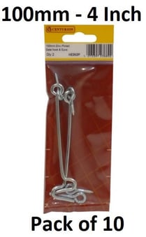 picture of ZP Gate Hook & Eyes - 100mm (4") - Pack of 10 - [CI-HE262P]