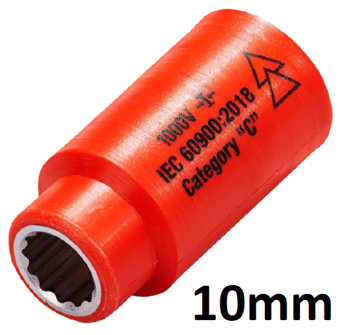 picture of ITL - 3/8" Insulated Drive Socket - 10mm - [IT-01718]