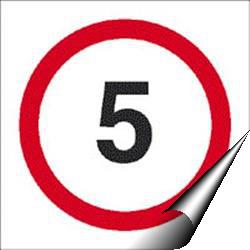 picture of Non Reflective Traffic Signs - 5 mph - 300 x 300Hmm - Self Adhesive Vinyl [AS-GE47-SAV]