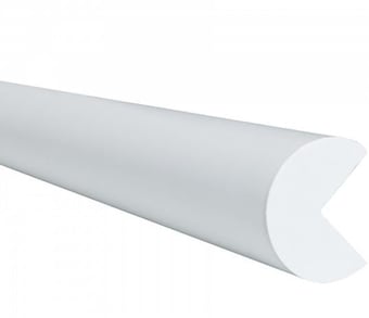 picture of TRAFFIC-LINE Edge Protection - SEMI-CIRCULAR 40mm x 40mm - Self-Adhesive - White - [MV-422.15.039]