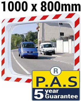 picture of TRAFFIC MIRROR - P.A.S - 1000 x 800mm - To View 2 Directions - 5 Year Guarantee - [VL-9510]