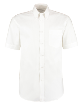 picture of Kustom Kit Mens Short Sleeve Premium Oxford Shirt - White - BT-KK109-WHT
