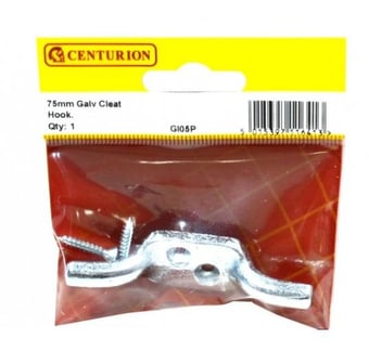 Picture of Galvanised Cleat Hook - 75mm (3") - Pack of 5 - [CI-GI05P]