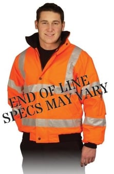 picture of Orange Hi-Vis Bomber - End of Line - Confirms to EN 471 Class 3 - Only Printable with Premium EasyPrint - SP-BOMBER-O - (SP) - (DISC-R)