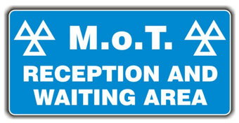 picture of MOT Sign - Reception and Waiting Area Sign - 600 x 300mm - [PSO-MRW7585]