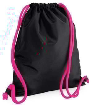 Picture of BagBase Icon Gymsac Black/Fuchsia - [BT-BG110-BLKFUS]