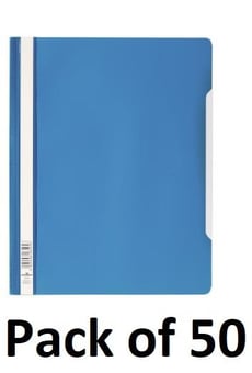 picture of Durable - Clear View PVC Folder - Blue - Pack of 50 - [DL-257006]