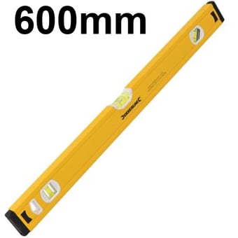picture of Silverline - Heavy Duty Spirit Level - 600mm - 3 Vials - 1.2mm Thick Aluminium - [SI-SL24]