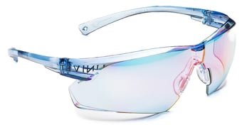 picture of 505UP UNIVET Neck Corded Panoramic Safety Spectacles with Blue Smart Mirror Anti Scratch Anti-Mist Lens - [UV-505U.00.00.37]