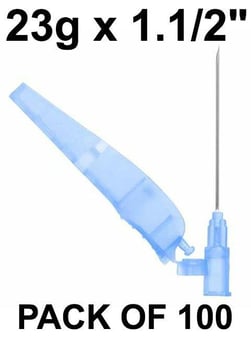 picture of Safety Hypodermic Needle - SOL-CARE - 23g X 1.1/2" (40mm) - Pack of 100 - [CM-SN2315]