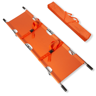 picture of Orange Folding Aluminium Stretcher - [CM-7000088]