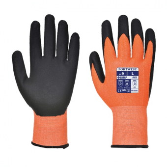 picture of Portwest A625O8R Vis-Tex Cut Resistant Level D Gloves - PW-A625O8R
