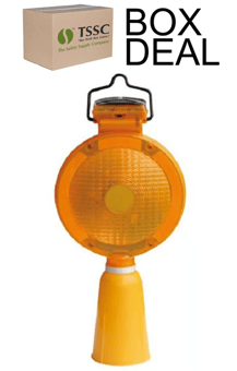picture of Way4Now - Solar Powered Roadsafe Traffic Cone Amber LED Barricade Light - Box Deal of 10 - [IH-SHU-CL-1Y] - (MP)