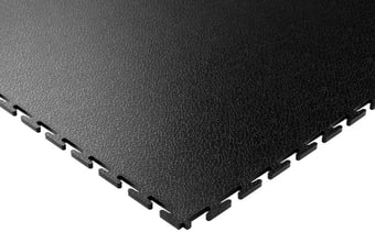 picture of PVC Link-Tile Anti-Slip Mat - Black - 500mm x 500mm - [WWM-11200-05005007-BKNA] - (LP)