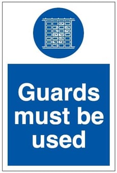 picture of Guards Must be Used Sign LARGE - 400 x 600Hmm - Rigid Plastic - [AS-MA62-RP] 