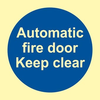Picture of Spectrum Automatic Fire Door Keep Clear - PHS 100 x 100mm - [SCXO-CI-17128]