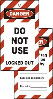 Picture of Spectrum Lockout tags - Do Not Use - (Double sided 10 pack) - SCXO-CI-LOK093