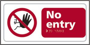 Picture of No entry - Taktyle (300 x 150mm) - SCXO-CI-TK0650BSI