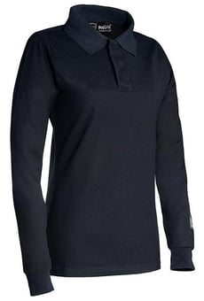 picture of ProGarm - ARC Ladies Long Sleeved Navy Blue Polo Shirt - PG-5202
